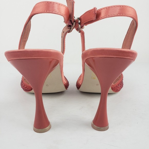 Jeffrey Campbell Women's Rose Combo Zivote Rhinestone Slingback Pumps Size 9 - Picture 7 of 16